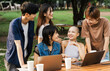© Q88 - Image of a group of Asian students studying together