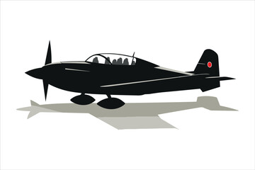 Wall Mural - Fighting jet vector black silhouette set