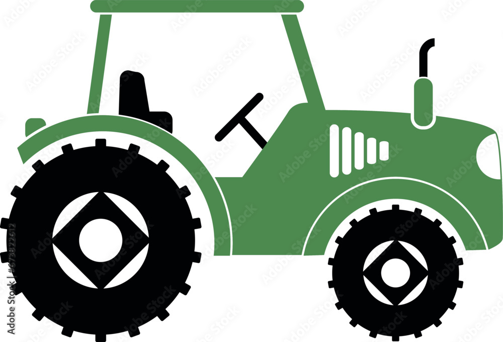 Farm Tractor SVG Cut File for Cricut and Silhouette, EPS ,Vector, PNG ...
