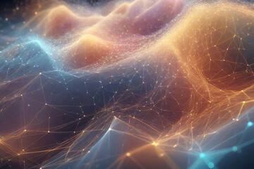 Wall Mural - abstract digital background of moving particles