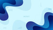 abstract blue fluid background with geometric shapes decoration. vector illustration