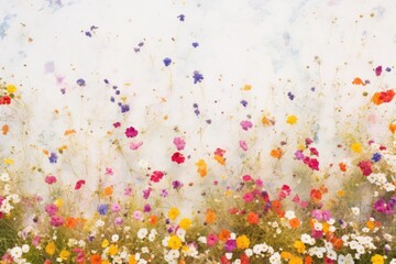 Wall Mural - Colorful wild flower background in Spring. Spring seasonal concept.