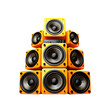 © Tony A - stack   audio music speaker isolated