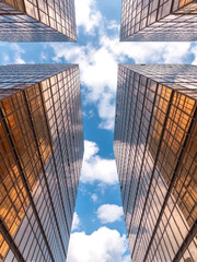 Aufkleber - Exterior of modern architecture. Building abstract background
