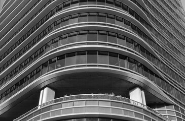 Aufkleber - Exterior of modern architecture. Building abstract background