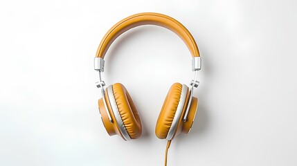 High quality headphones isolated on white background. stylish color headphones. Accessories for gamers. generative AI