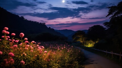 Wall Mural - On autumn nights, Mid-Autumn Festival, the full moon is in the sky