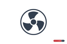 Simple Fan Icon Isolated On White Background. Flat Vector Icon Design Template Element For Technology And Industrial Resources.