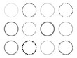 Set of round vector frames. Circle design pattern art.