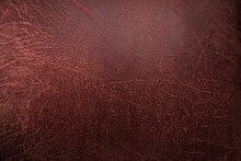 Old Red Leather Cushion Surface