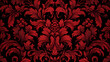 seamless pattern with red flowers | generative AI