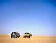 Four wheel drive broken down in the desert
