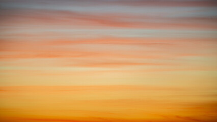 Wall Mural - Sky gradient from blue to orange sunset