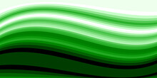 Bright Green Striped Curve Design On A Plain Black Background