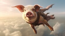 A Flying Pig.Generative AI