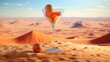 dry desert cocktail digital art surreal abstract.Generative AI