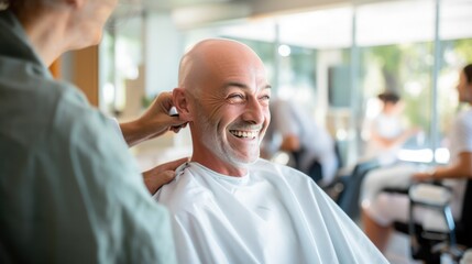 Cancer patients hair cutting