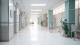 Fototapeta  - Modern hospital corridor for clean background