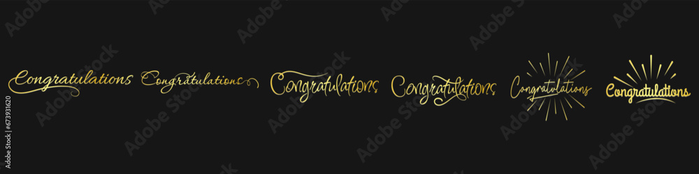 Congratulations Typography Stock Vector Adobe Stock