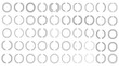 © shahabuddin - Set of one 50 and one silhouettes of laurel wreaths. Laurels wreaths frames branches decorative elements.