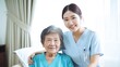 © ETAJOE - Asian Nurse or Physical therapist person visit Elderly patients at home