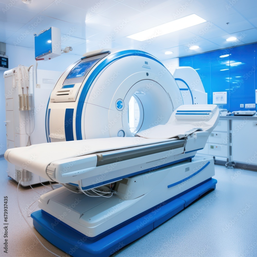 Advanced mri or ct scan medical diagnosis machine at hospital ...