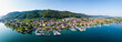 Luftbild-Panorama vom Bodensee mit der Ortschaft Bodman