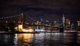 Fototapeta Nowy Jork - Brooklyn bridge at night