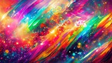 Fototapeta Tęcza - Beautiful abstract shiny light and colorful glitter background