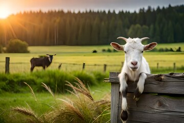 Wall Mural - cows grazing in a field