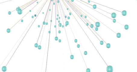 Abstract digital background of points and lines. Glowing plexus. Big data. Network or connection.