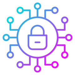 Wall Mural - Cyber Security Icon