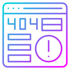 Wall Mural - 404 error icon