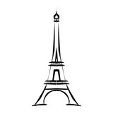 Fototapeta Boho - Eiffel Tower. Tour Eiffel in Paris flat icon for apps and websites