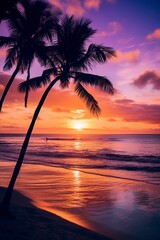 Poster - beautiful tropical landscape on the beaches of the Caribbean