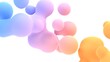 © Ricardo - fluid metaball satisfying 3d illustration, abstract motion graphics loop background. can be used to represent concept of soft, bubbles or creative template