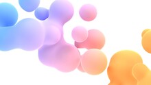 Fluid Metaball Satisfying 3d Illustration, Abstract Motion Graphics Loop Background. Can Be Used To Represent Concept Of Soft, Bubbles Or Creative Template