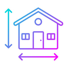 Poster - House Measurement Icon