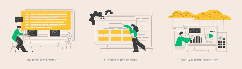 Canvas Print - enterprise software abstract concept vector illustrations.