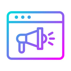 Wall Mural - promote website icon
