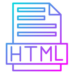 Wall Mural - html file icon