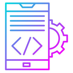 Wall Mural - app development icon