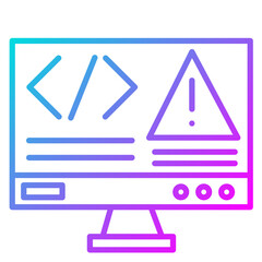 Wall Mural - code error icon