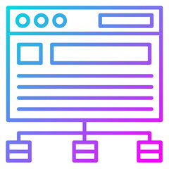 Wall Mural - website structure icon