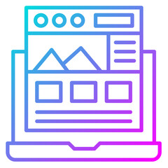 Wall Mural - landing page icon