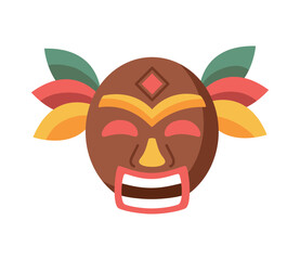 Sticker - kwanzaa mask illustration