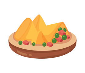 Sticker - indian samosas illustration