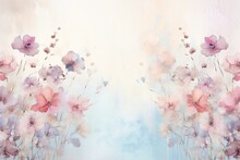 High Quality Pastel Floral Background With A Sentimental Touch. Generative AI