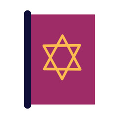 Canvas Print - torah book with david star