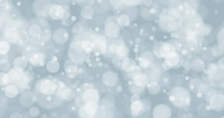 Canvas Print - blurred white blue winter bokeh loop slow motion background. concept christmas and new year decorati